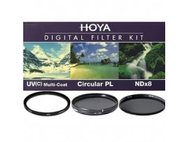 Hoya Digital Filter Kit (UV (C) HMC + CPL (PHL) + ND8 + (CASE + FILTER GUIDEBOOK) 55mm